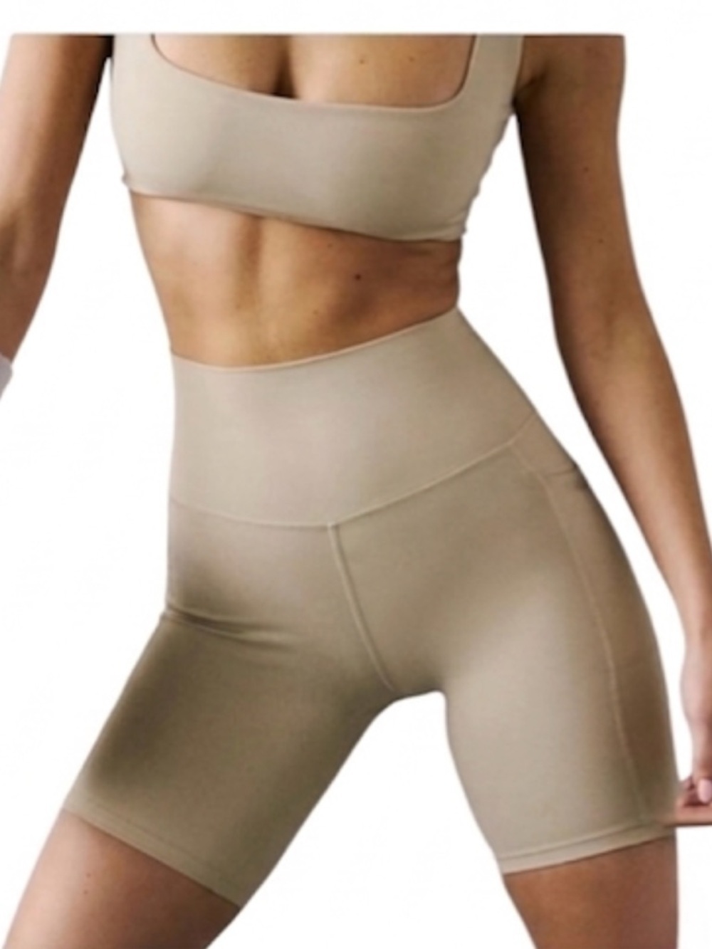 NWT Free People Movement Epic Bike Shorts Tan Size XS